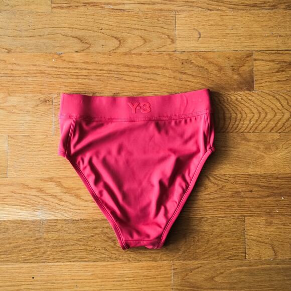 Adidas Y-3 Yohji Yamamoto Red High-Waisted Bikini Bottoms Women’s‎ XS Swimwear - Picture 3 of 4